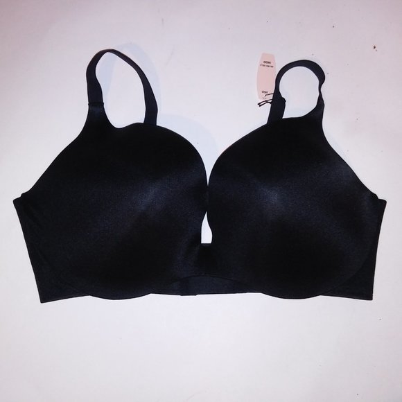 Victoria Secret Bra 38DD Push Up Solid Black Underwire New - Picture 7 of 11